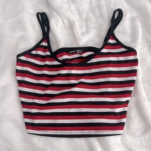 Shein Tank Top, Colors: Red, White, and Black, worn a couple of times